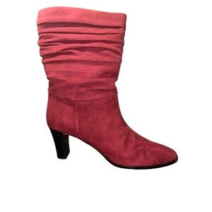 Worthington Women’s Cranberry Suede Leather Mid-Calf Boots – Size 8.5 Bohemian
